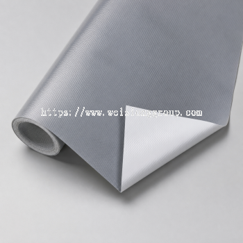 480gsm White/Grey Laminated PVC Canvas