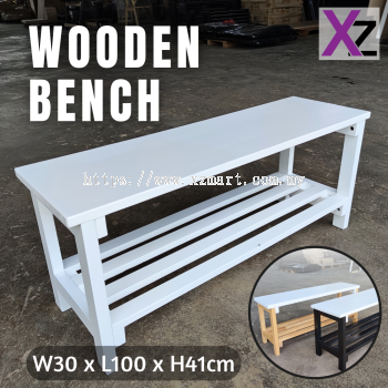 Wooden Bench Chair made of 100% Solid Rubberwood