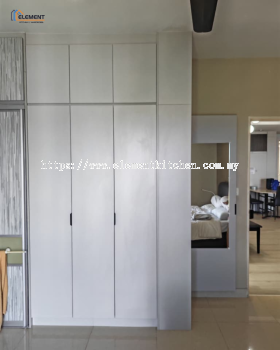 Built in full height swing door wardrobe with mirror