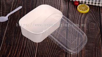 Paper Rectangle Bowl with Lid