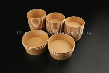 Kraf Paper Round Bowl and Lid