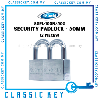 ST. GUCHI PL100N 50MM SECURITY PADLOCK (2 PIECES)