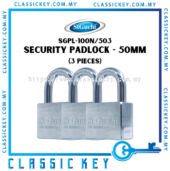 ST. GUCHI PL100N 50MM SECURITY PADLOCK (3 PIECES)