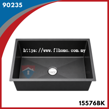 SINKI SINGLE BOWL 15576BK ~ NANO BLACK (FAUREX)