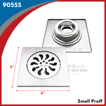 TANDAS KELUAR AIR S/S 6" (SMELL PROOF)