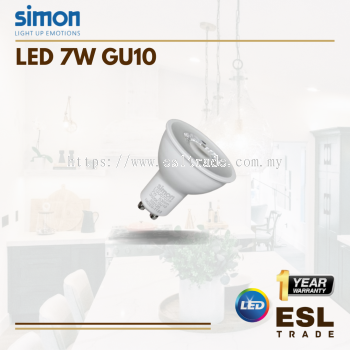 SIMON LED 7W GU10 3000K/4000K/6000K-ONE YEAR WARRANTY-SIRIM APPROVED