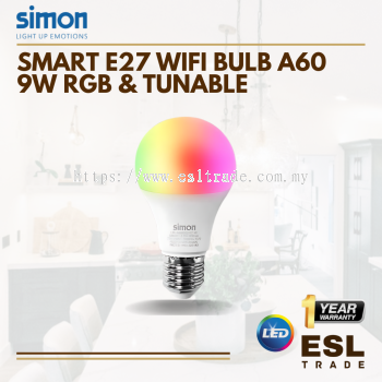 SIMON SMART E27 WIFI BULB A60 9W RGB & TURNABLE