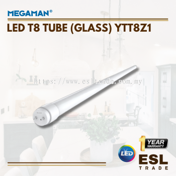 MEGAMAN LED T8 TUBE (GLASS) 9W/18W - 2FT/4FT - 3000K/4000K/6500K -25PCS- ONE YEAR WARRANTY