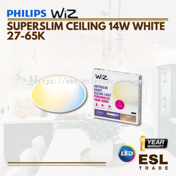 PHILIPS WIZ SUPER SLIM CEILING 14W WHITE 27K-65K