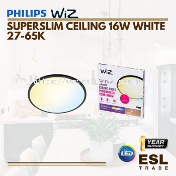 PHILIPS WIZ SUPER SLIM CEILING 16W WHITE 27K-65K