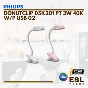 PHILIPS DONUT CLIP DSK201 PT 3W 40K P USB - 4000K - ONE YEAR WARRANTY