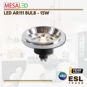 MESALED LED AR111 BULB - 15W - 3000K/400K/6500K - ONE YEAR WARRANTY