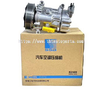 PEUGEOT 206/207/307/408 AC COMPRESSOR Original Sanden Huayu 104222 SD6V12 OEM NUMBER 9678656080