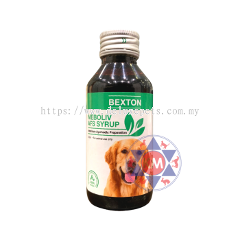 BEXTON   Meboliv AFS syrup (100ml) FOR KITTENS PUPPIES DOGS CATS LIVER HEPATITIS UBAT HATI JAUNDICE KUNING DETOX