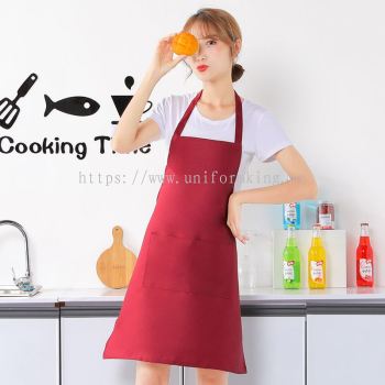 F&B Simple Apron - Maroon