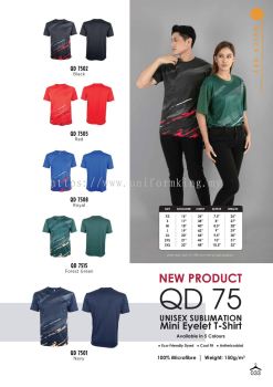 QD75 Roundneck Sublimation T-Shirt