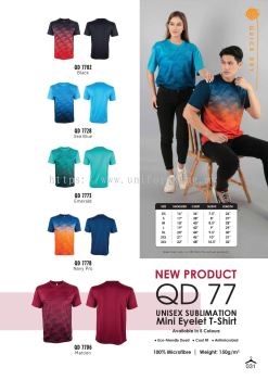 QD77 Roundneck Sublimation T-Shirt