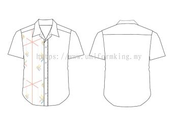 Batik Uniform Design-2024-A-4 Kemeja Baju Lengan Pendek dan Panjang F1 Baju