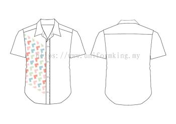 Batik Uniform Design-2024-A-8 Kemeja Baju Lengan Pendek dan Panjang F1 Baju