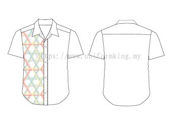 Batik Uniform Design-2024-A-10 Kemeja Baju Lengan Pendek dan Panjang F1 Baju