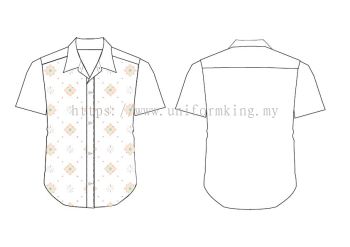 Batik Uniform Design-2024-A-12 Kemeja Baju Lengan Pendek dan Panjang F1 Baju