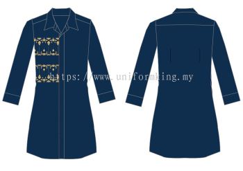 Batik Uniform Design-2024-B-1 Muslimah Shirt F1