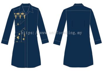 Batik Uniform Design-2024-B-2 Kemeja Baju Lengan Pendek dan Panjang F1 Baju Muslimah