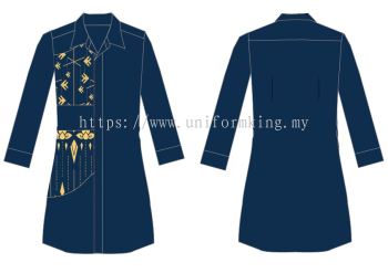 Batik Uniform Design-2024-B-3 Kemeja Baju Lengan Pendek dan Panjang F1 Baju Muslimah