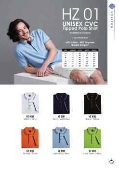 HZ01 Unisex Honeycomb Short Sleeve Tipped Polo Shirt