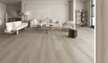 Queens Floor Aquatec Wood WPL Flooring (EIR 4D Embossed) QWG005-05 GREIGE MIST