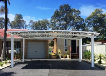 Aluminium White Standard Double Carport