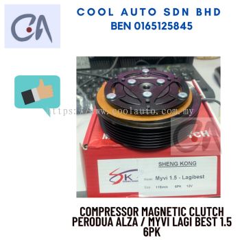 %READY STOCK %COMPRESSOR MAGNETIC CLUTCH PERODUA ALZA / MYVI LAGI BEST 1.5 6PK