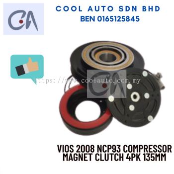 %READY STOCK %VIOS 2008 NCP93 COMPRESSOR MAGNET CLUTCH 4PK 135MM