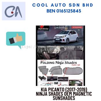 %READY STOCK %KIA PICANTO (2017-2019) NINJA SHADES OEM MAGNETIC SUNSHADES