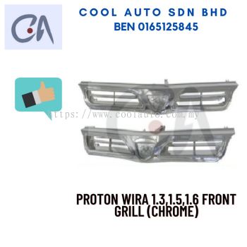 READY STOCK PROTON WIRA 1.3,1.5,1.6 FRONT GRILL (CHROME)