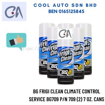 READY STOCK BG FRIGI CLEAN CLIMATE CONTROL SERVICE BG709 P/N 709 (2) 7 OZ. CANS