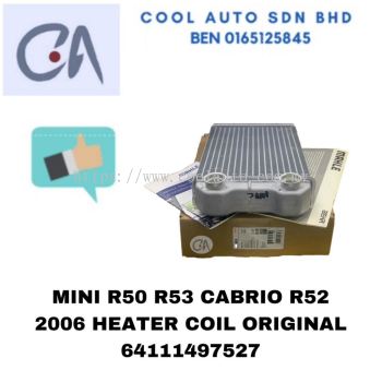 READY STOCK  MINI R50 R53 CABRIO R52 2006 HEATER COIL ORIGINAL 64111497527