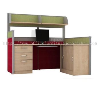 5 FEET RECTANGULAR WORKSTATION C/W FIXED PEDESTAL 2D1F WITH SIDE CABINET & HANGING SHELF- RE3
