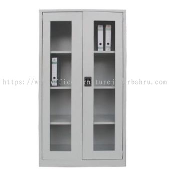 FULL HEIGHT STEEL CUPBOARD WITH GLASS SWINGING DOOR - A118GS