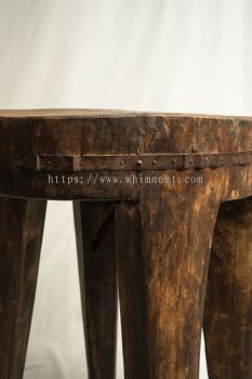 20th Century Antique Naga TeakWood Side Table Type 3