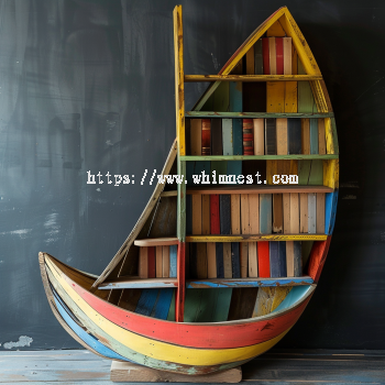 Curved Boat Bookshelf