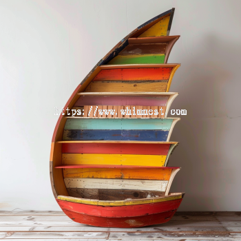 Rainbow Boat Bookshelf