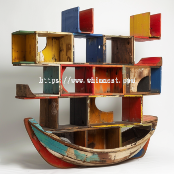 Abstract Boat Bookshelf