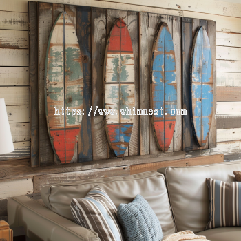 Surfboard Reclaimed Wood Wall Art