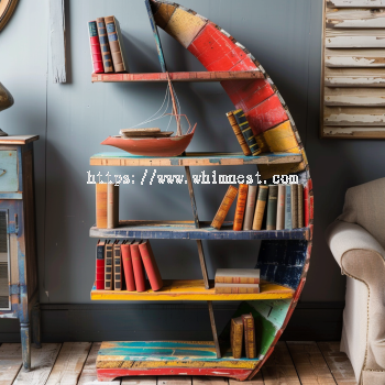 Crescent Boat Bookshelf