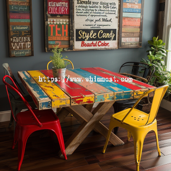 Square Reclaimed Wood Dining Table