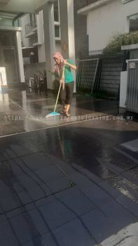 Washing and Cleaning Car Porch Area at Client House at Kota Damansara, PJ