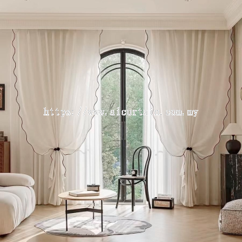 Langsir Sheer Elegan Gaya French Untuk Ruang Tamu & Bilik Tidur di Damansara, Klang & Kuala Lumpur