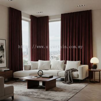 Custom Ripple Fold Curtain for Modern Living Room & Bedroom in Kuala Lumpur, Selangor & Klang Valley