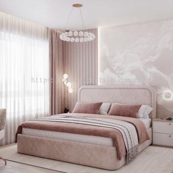 Elegant Dusty Pink French Pleat Curtain for Bedroom &amp; Living Room in Kuala Lumpur, Selangor &amp; Klang Valley